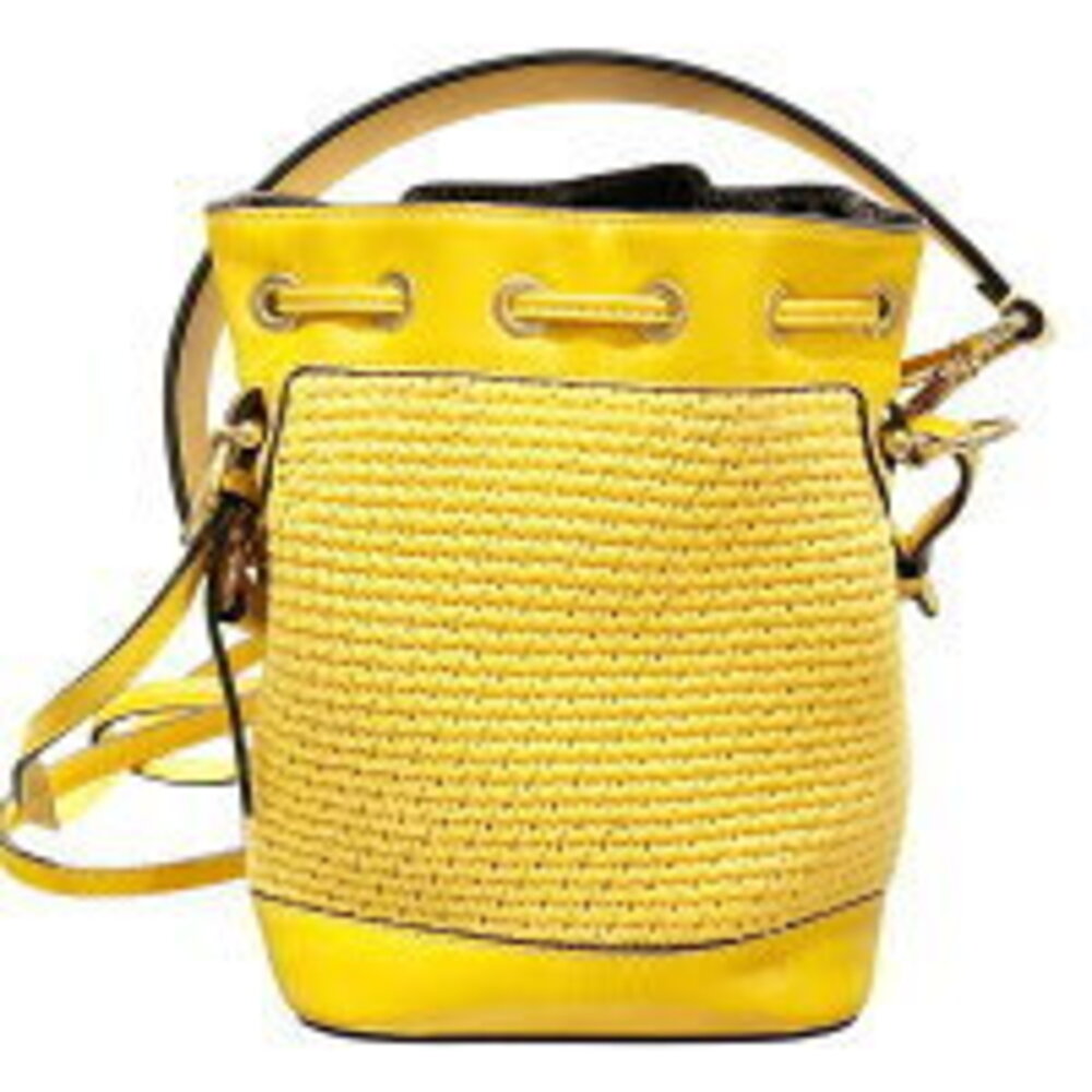 Fendi Crochet Drawstring Yellow Bag Strap Montresor MK - Picture 3 of 8